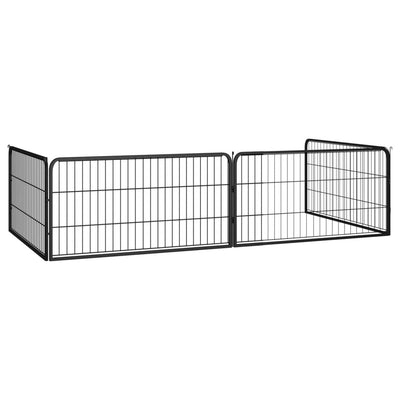 Koiranhäkki 4 paneelia musta 100x50 cm jauhemaalattu teräs