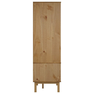 Vaatekaappi OTTA ruskea ja harmaa 76,5x53x172 cm täysi mänty