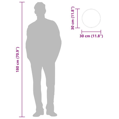 Musta seinäpeili Tosca Ø 30cm (pyöreä)