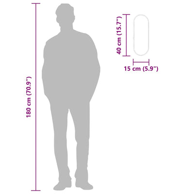 Hopea seinäpeili Airways 40x15cm (ovaali)