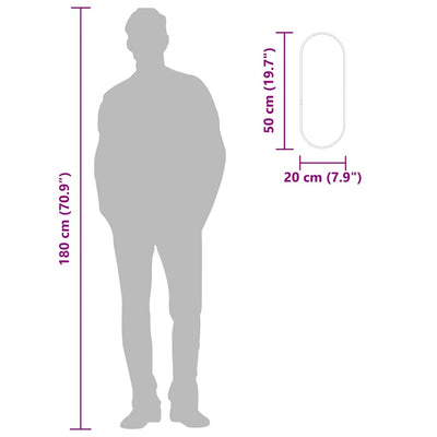 Kulta seinäpeili Airways 50x20cm (ovaali)