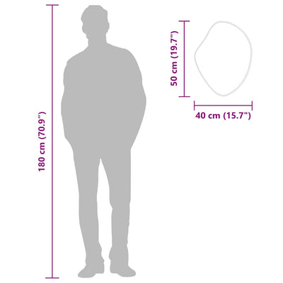 Musta seinäpeili Sanfira 50x40cm