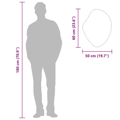 Musta seinäpeili Sanfira 60x50cm