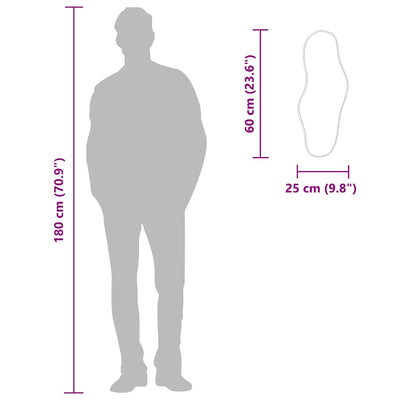 Musta seinäpeili Piner 60x25cm