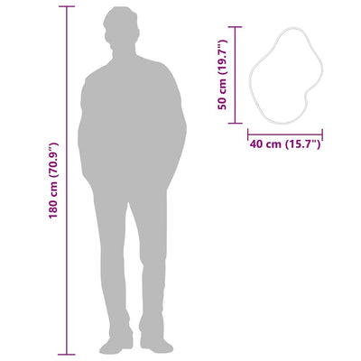 Musta seinäpeili Fiorina 50x40cm