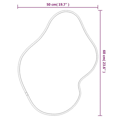 Musta seinäpeili Fiorina 60x50cm