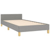 Vaaleanharmaa sängynrunko ilman patjaa 90x190cm Single kangas