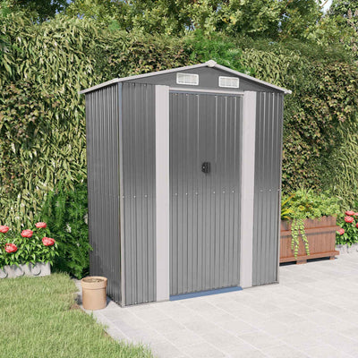 Vaaleanharmaa puutarhavaja Kallie 192x108x223cm (galvanoitu teräs)