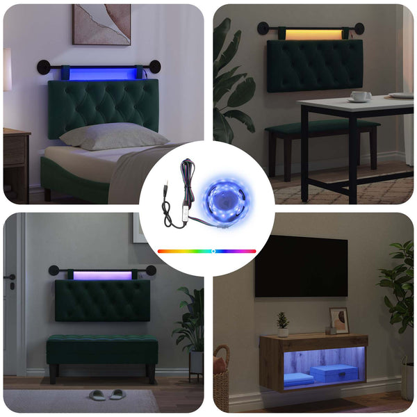 LED-nauha LED-nauhoilla Musta 180 cm SMD5050
