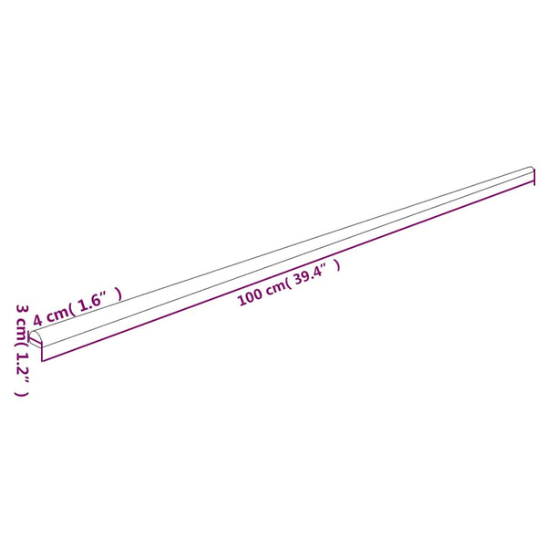 Kulmasuojat 2 kpl keltainen ja musta 4x3x100 cm PU