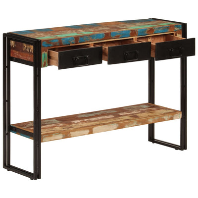 Konsolipöytä 110x30x76 cm kierrätetty täyspuu