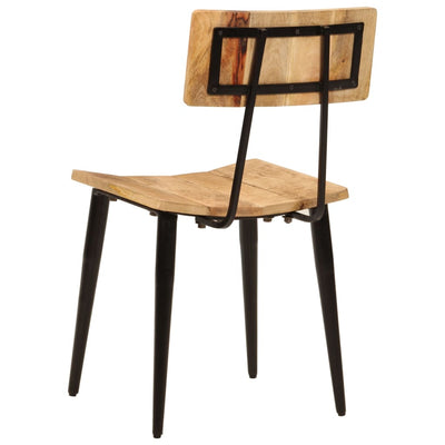 Ruokatuolit 2 kpl 44x40x80 cm täysi mangopuu
