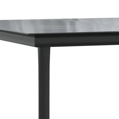 Puutarharuokapöytä musta 160x80x74cm teräs ja karkaistu lasi