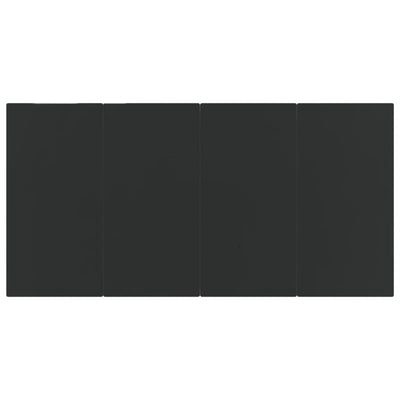 Musta puutarharuokapöytä Fressl 160x80x74cm (teräs ja karkaistu lasi)