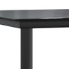 Puutarharuokapöytä musta 160x80x74cm teräs ja karkaistu lasi