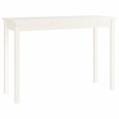 Konsolipöytä valkoinen 110x40x75 cm täysi mänty