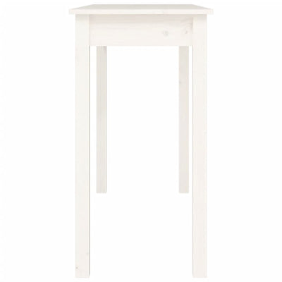 Konsolipöytä valkoinen 110x40x75 cm täysi mänty