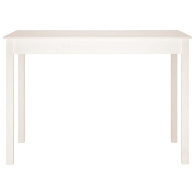 Ruokapöytä valkoinen 110x55x75 cm täysi mänty