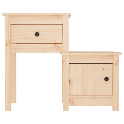 Yöpöydät 2 kpl 79,5x38x65,5 cm täysi mänty