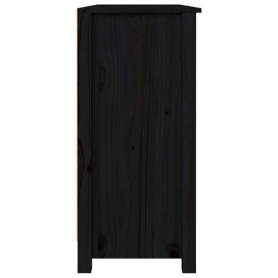Senkki musta 100x35x74 cm täysi mänty