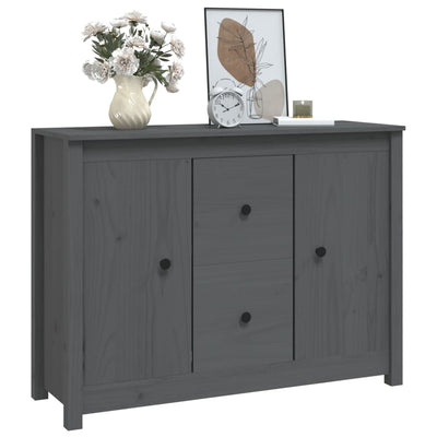 Senkki harmaa 100x35x74 cm täysi mänty