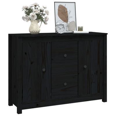Senkki musta 100x35x74 cm täysi mänty
