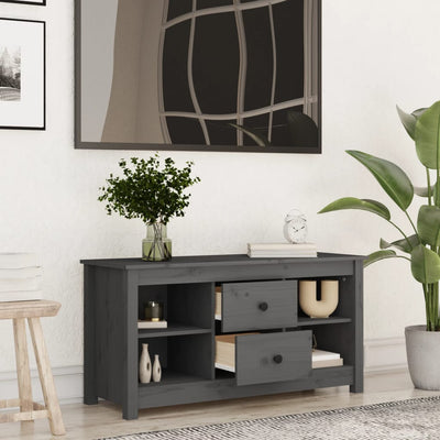 TV-taso harmaa 103x36,5x52 cm täysi mänty