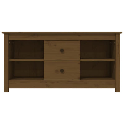 TV-taso hunajanruskea 103x36,5x52 cm täysi mänty