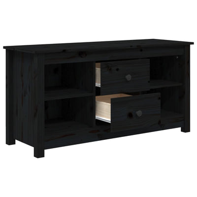 TV-taso musta 103x36,5x52 cm täysi mänty