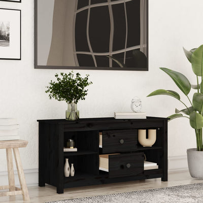 TV-taso musta 103x36,5x52 cm täysi mänty