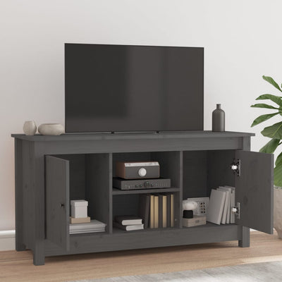 TV-taso harmaa 103x36,5x52 cm täysi mänty