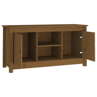 TV-taso hunajanruskea 103x36,5x52 cm täysi mänty