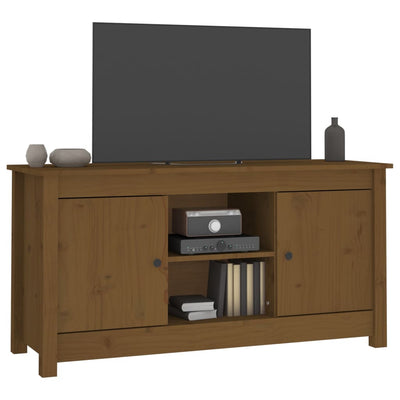 TV-taso hunajanruskea 103x36,5x52 cm täysi mänty