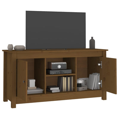 TV-taso hunajanruskea 103x36,5x52 cm täysi mänty