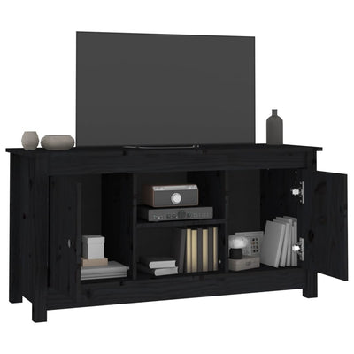 TV-taso musta 103x36,5x52 cm täysi mänty