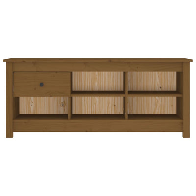 Kenkäkaappi hunajanruskea 110x38x45,5 cm täysi mänty