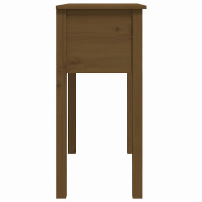 Konsolipöytä hunajanruskea 70x35x75 cm täysi mänty