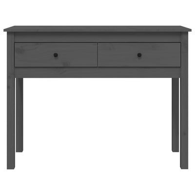 Konsolipöytä harmaa 100x35x75 cm täysi mänty