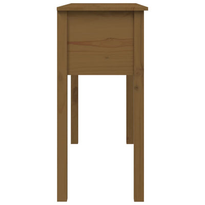 Konsolipöytä hunajanruskea 100x35x75 cm täysi mänty