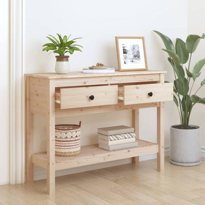 Konsolipöytä 100x35x75 cm täysi mänty