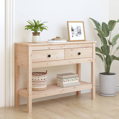 Konsolipöytä 100x35x75 cm täysi mänty