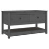 Sohvapöytä harmaa 102x49x55 cm täysi mänty