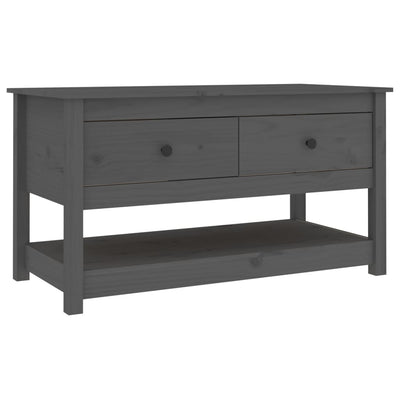 Sohvapöytä harmaa 102x49x55 cm täysi mänty
