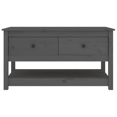 Sohvapöytä harmaa 102x49x55 cm täysi mänty