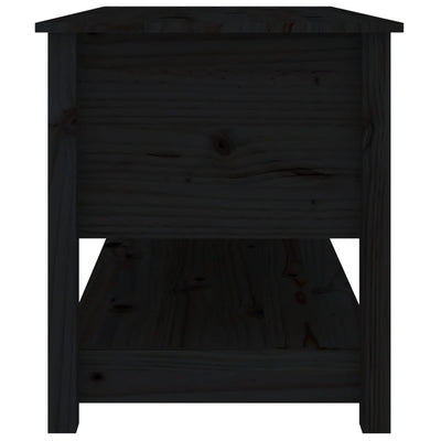Sohvapöytä musta 102x49x55 cm täysi mänty