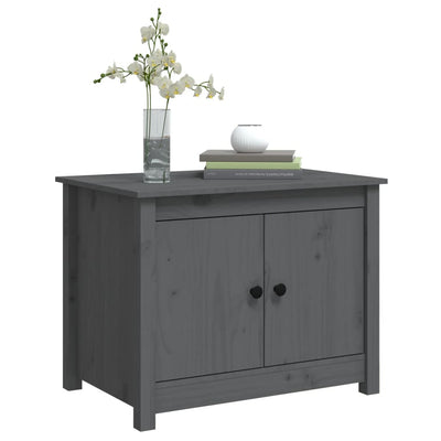 Sohvapöytä harmaa 71x49x55 cm täysi mänty
