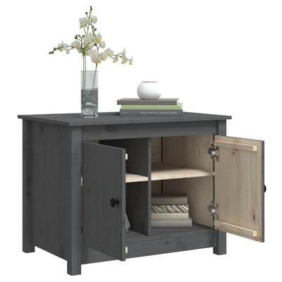 Sohvapöytä harmaa 71x49x55 cm täysi mänty