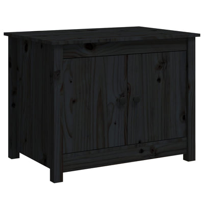 Sohvapöytä musta 71x49x55 cm täysi mänty