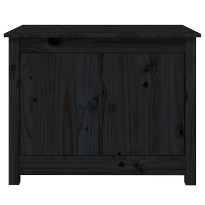 Sohvapöytä musta 71x49x55 cm täysi mänty