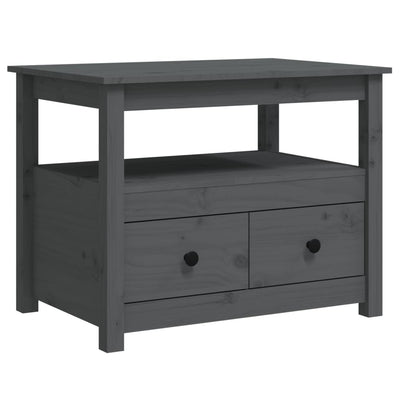 Sohvapöytä harmaa 71x49x55 cm täysi mänty